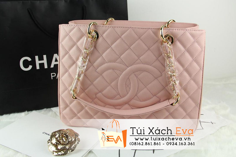 tui xach chanel shopping super mau hong phan dep